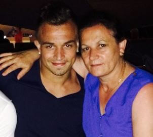 Fatime with her son Xherdan Shaqiri.